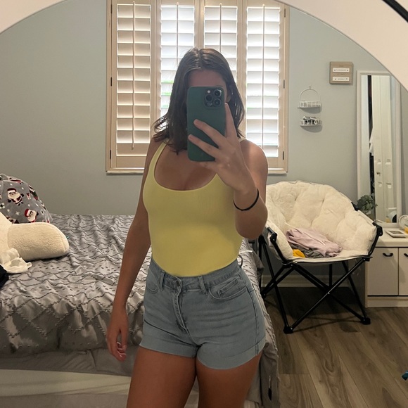 PacSun Tops - Me to We Pacsun yellow bodysuit Size S